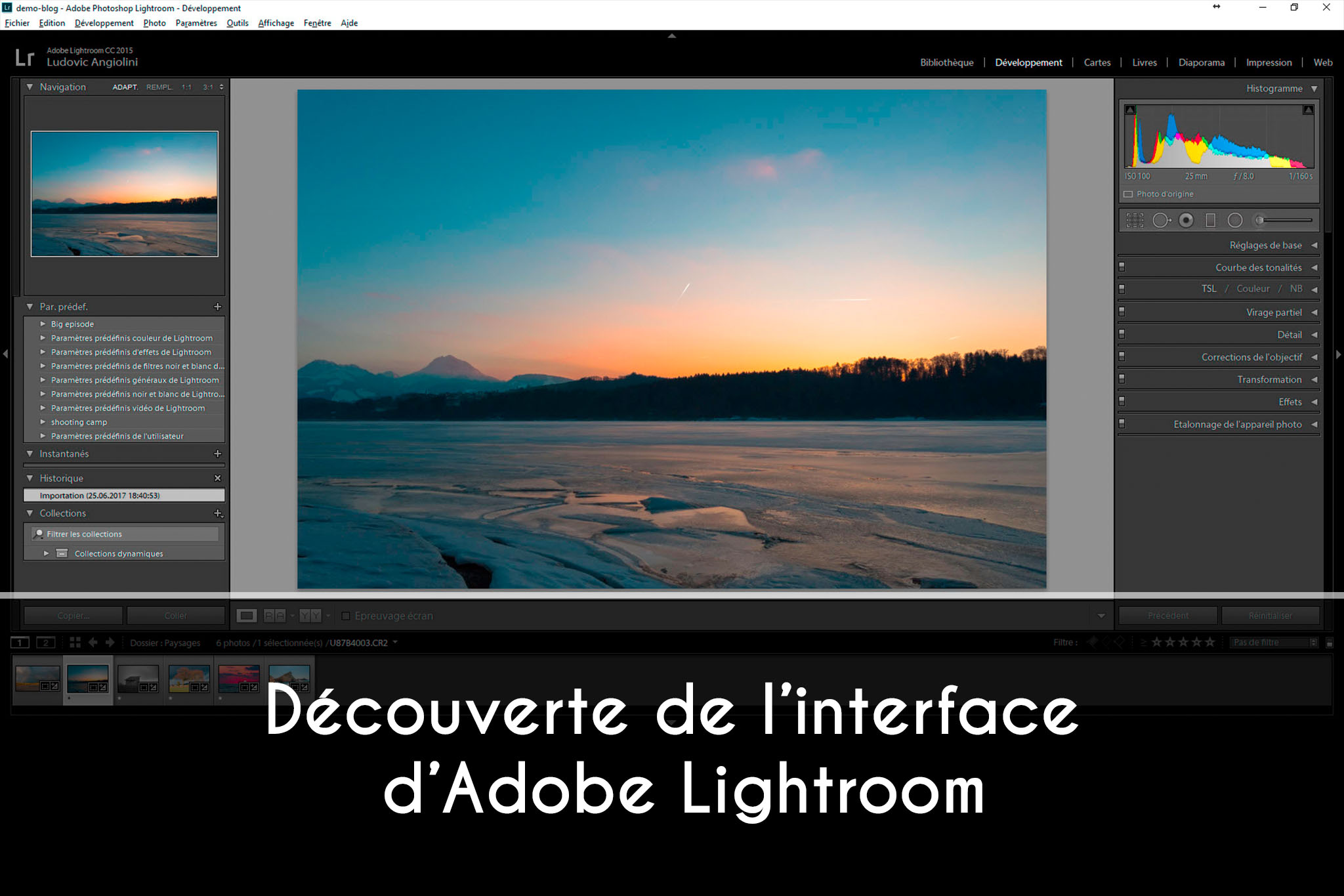 Découverte de l’interface d’Adobe Lightroom